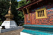 Wat Xieng Thong temple in Luang Prabang, Laos. the Ho Tai, the library where the Buddhist Tripitaka used to be kept. 